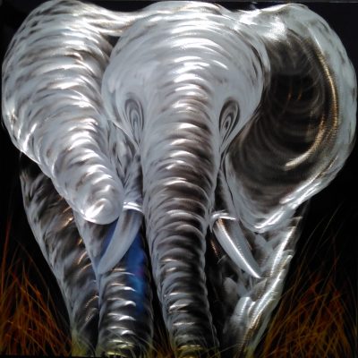 Elephant, aluminum art